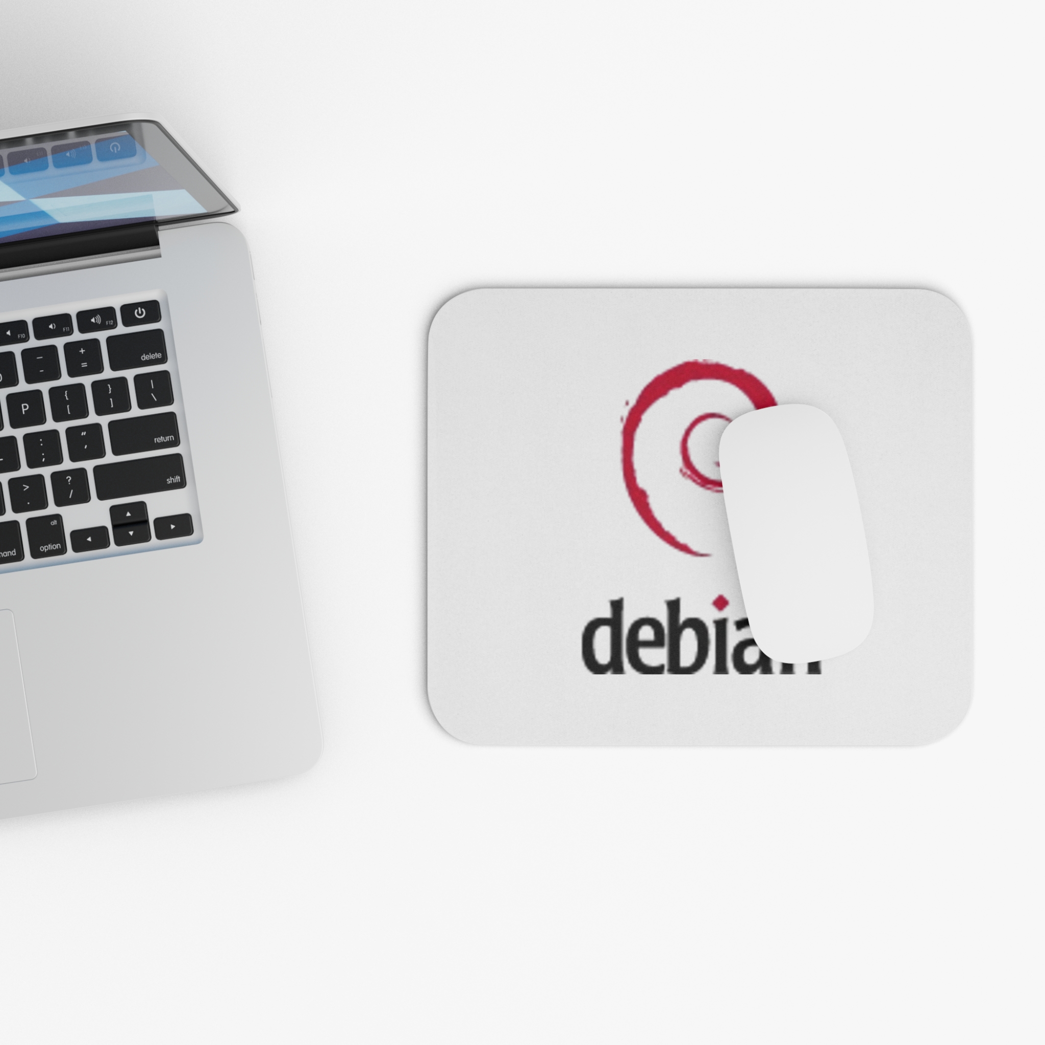 debian mouse pad for tech lovers, gaming desk accessory, computer mouse mat, linux gift, home office decor