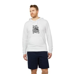 Adidas Fleece Hoodie - 'Life is Good' Unisex Sweatshirt, Cozy Casual Wear, Gift for Him/Her, Perfect for Fall/Winter