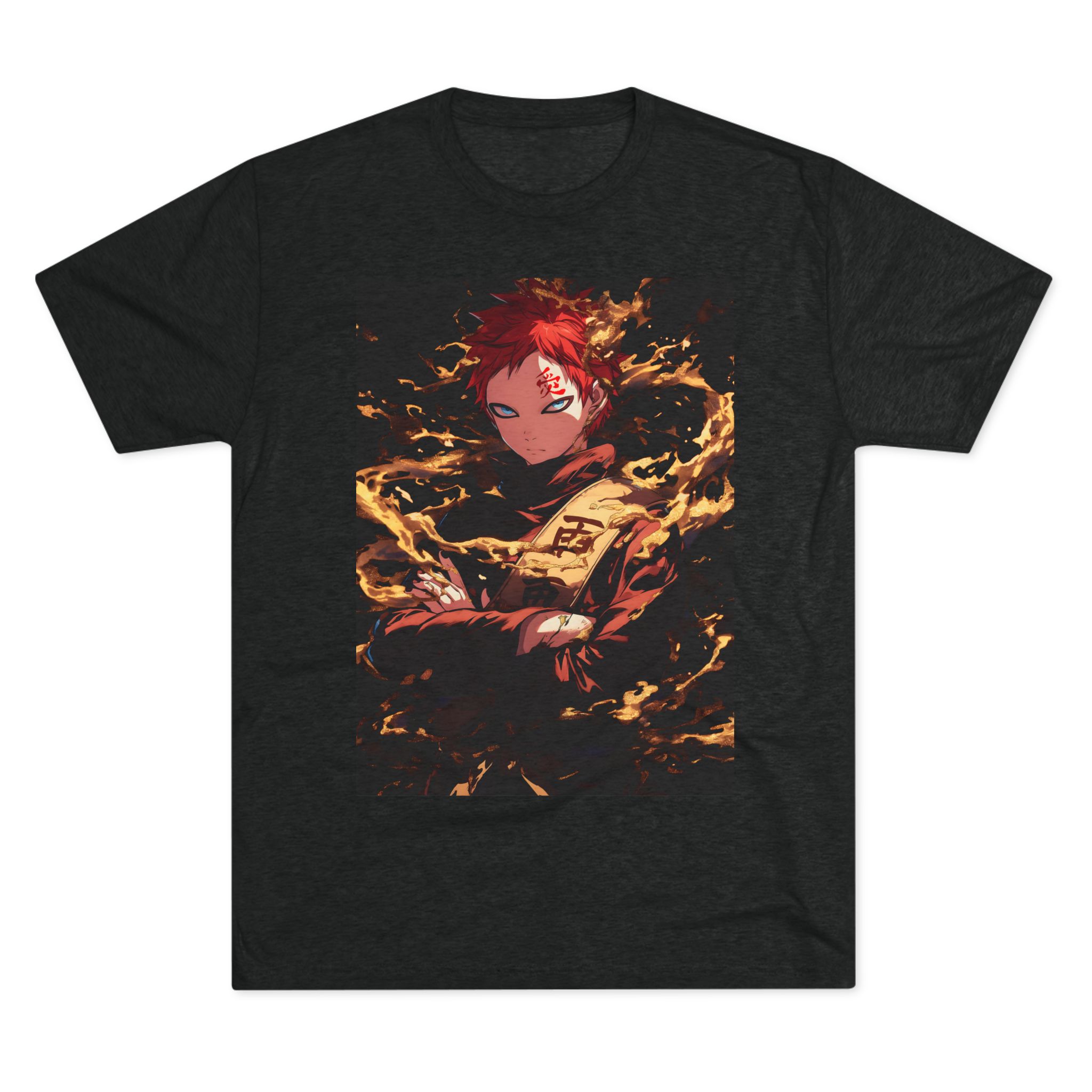 fiery anime character graphic tee — flame warrior illustration shirt fiery anime character graphic tee — flame warrior illustration shirt