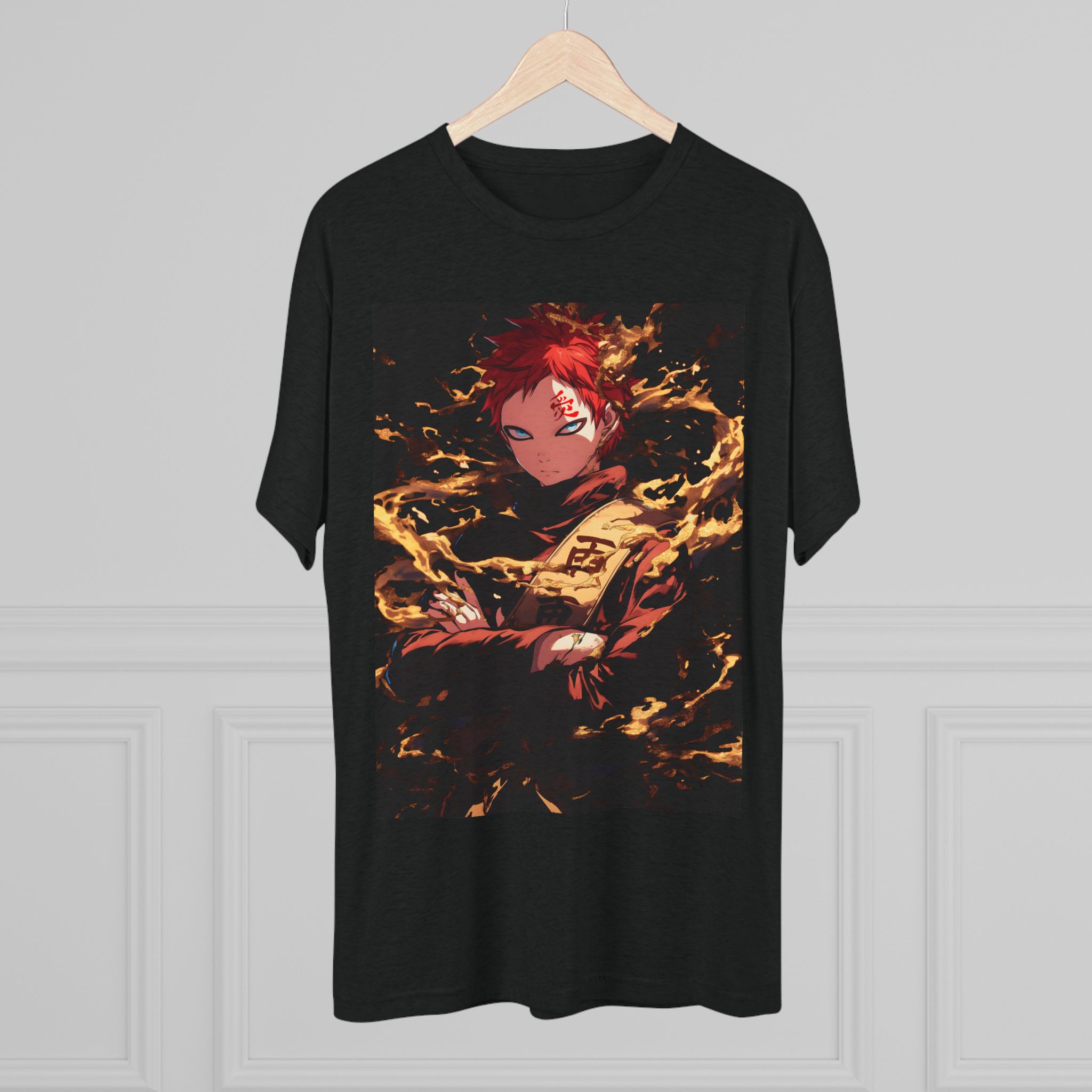 fiery anime character graphic tee — flame warrior illustration shirt fiery anime character graphic tee — flame warrior illustration shirt