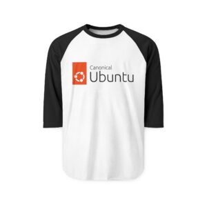Home ubuntu classic logo raglan shirt — calonial ubuntu retro baseball tee