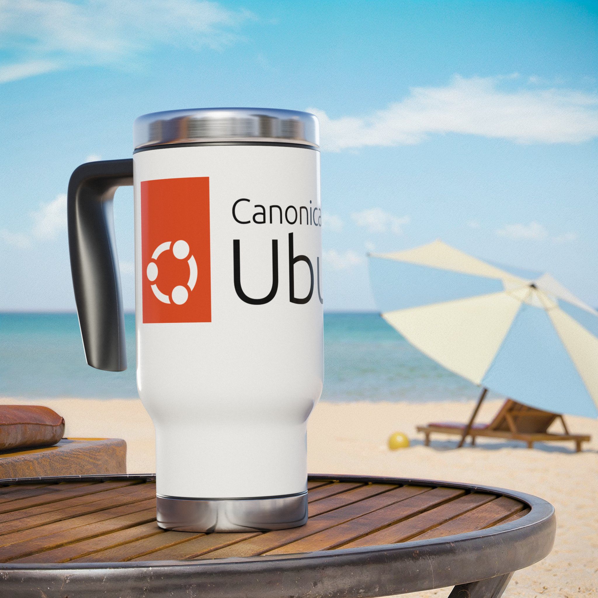 ubuntu logo travel mug — 14oz stainless steel travel mug with handle ubuntu logo travel mug — 14oz stainless steel travel mug with handle