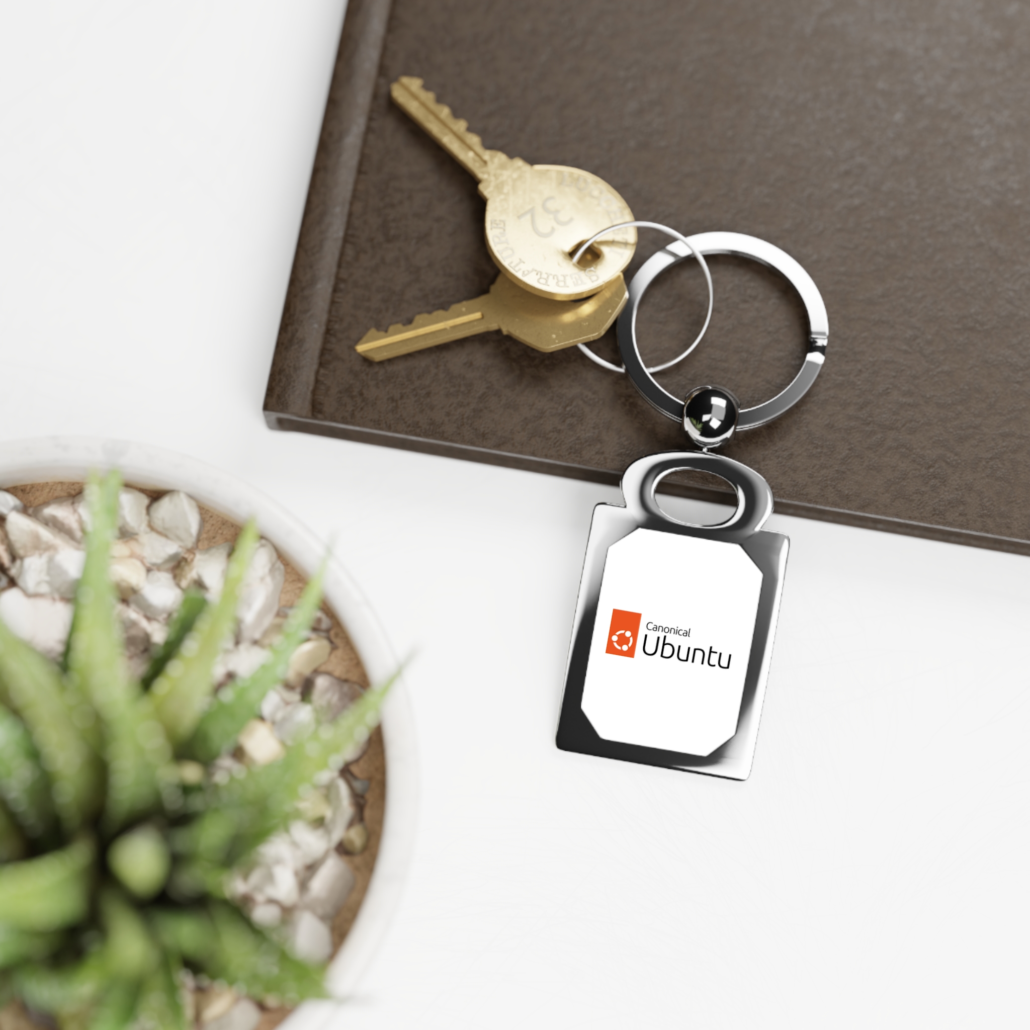 ubuntu logo rectangle photo keyring — personalized metal photo keychain ubuntu logo rectangle photo keyring — personalized metal photo keychain