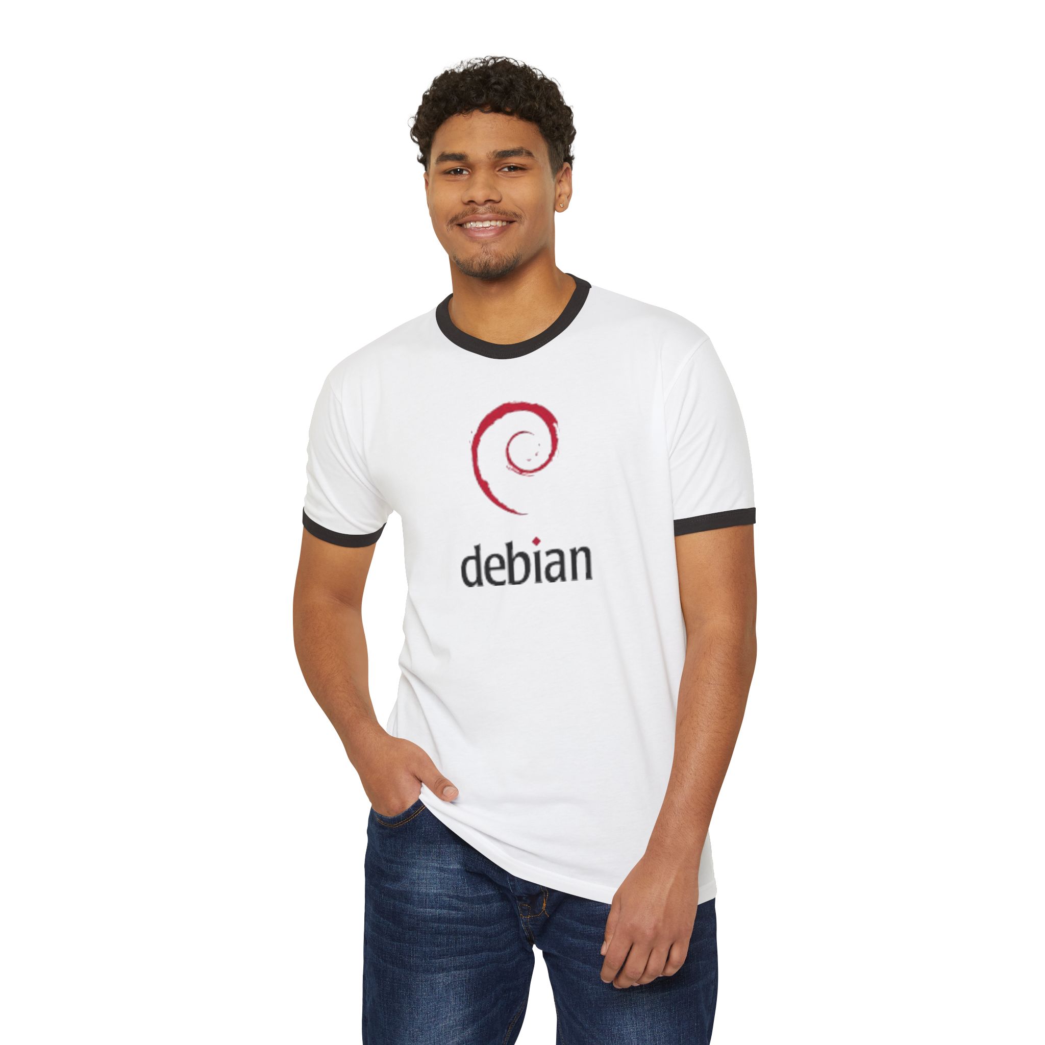 debian logo ringer t shirt — retro linux gnu tee debian logo ringer t shirt — retro linux gnu tee