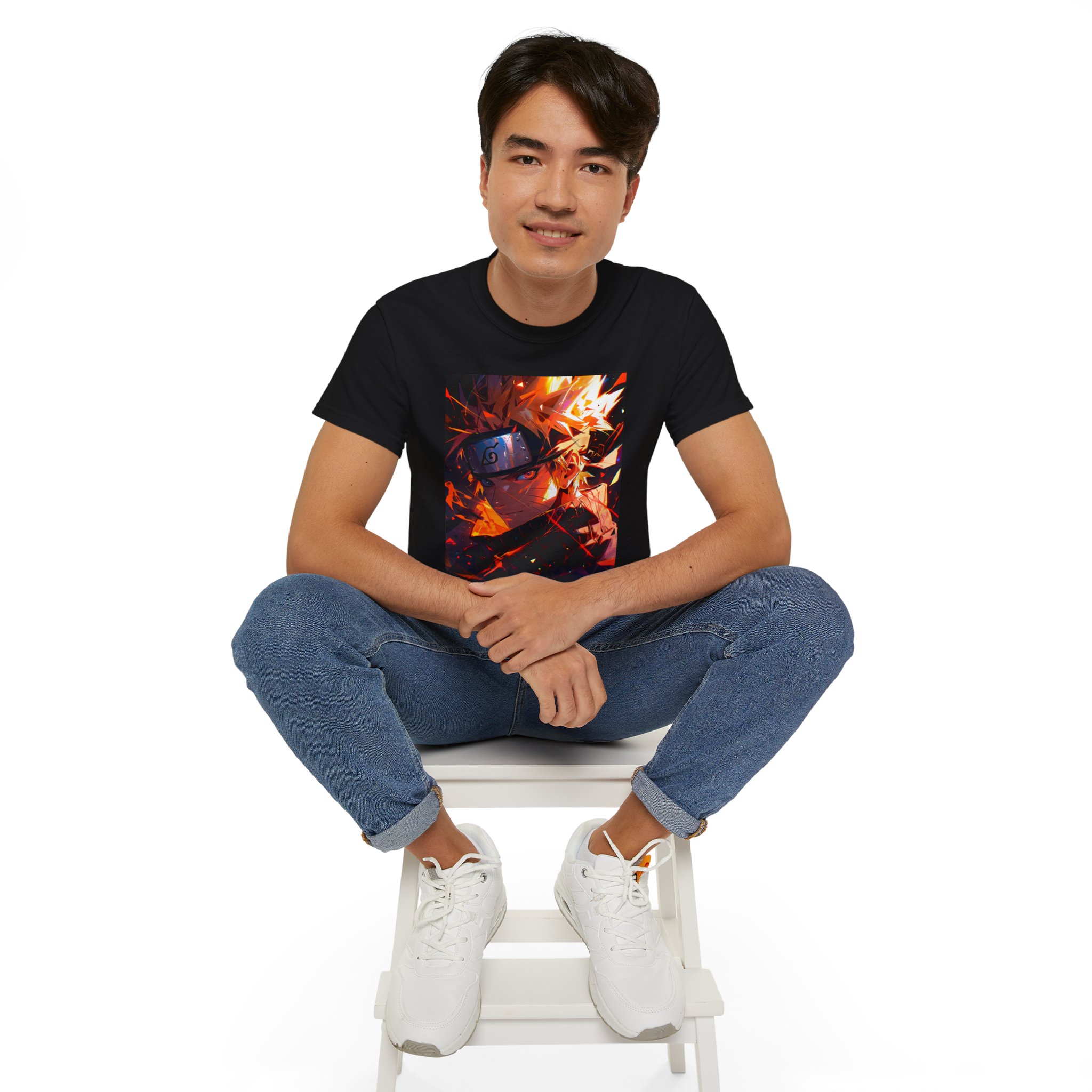 naruto shippuden graphic tee — fiery kakashi anime shirt naruto shippuden graphic tee — fiery kakashi anime shirt