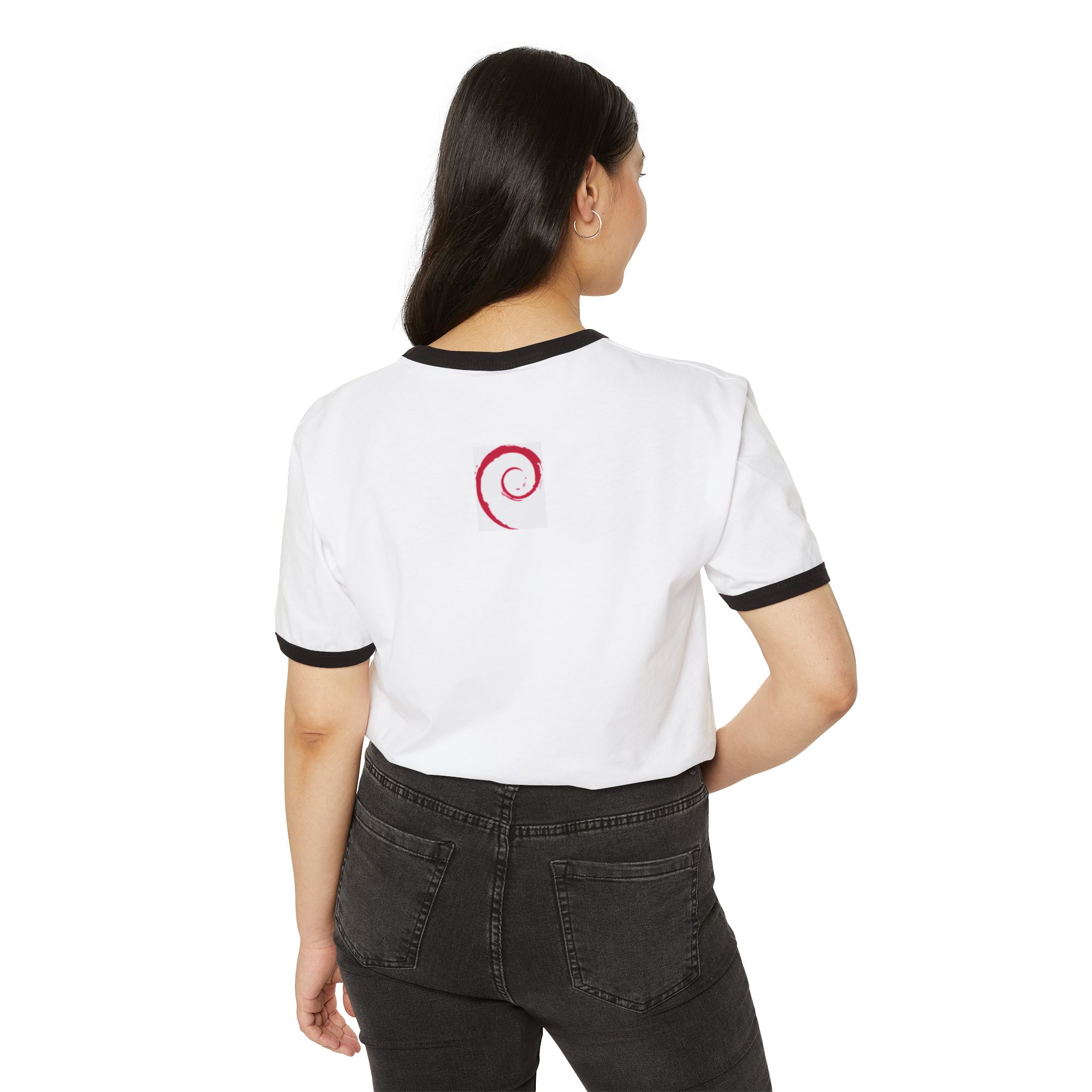debian logo ringer t shirt — retro linux gnu tee debian logo ringer t shirt — retro linux gnu tee